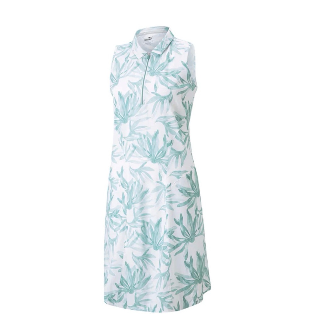 Women's Leaf Print Swim Dress - Green - NWT - 462999